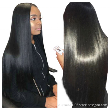 Straight 5x5 Transparent Swiss Lace Closure Frontal Wigs Raw Indian Hair Cuticle Alingend Grade 12A Virgin Wigs Hair Vendors
